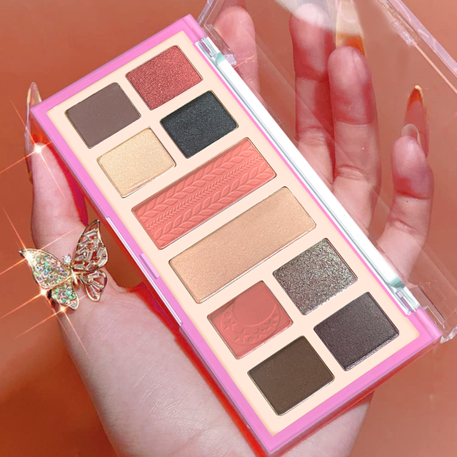 Tints տօն 10 Գույնի ստվերաներկ Palette Փայլեր Shimmer Matte Finish