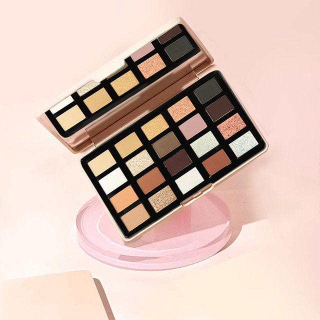 New 20 Shades ရောင်စုံ eyeshadow ကျစ်လစ်သိပ်သည်းစွာနှိပ်ပါ။