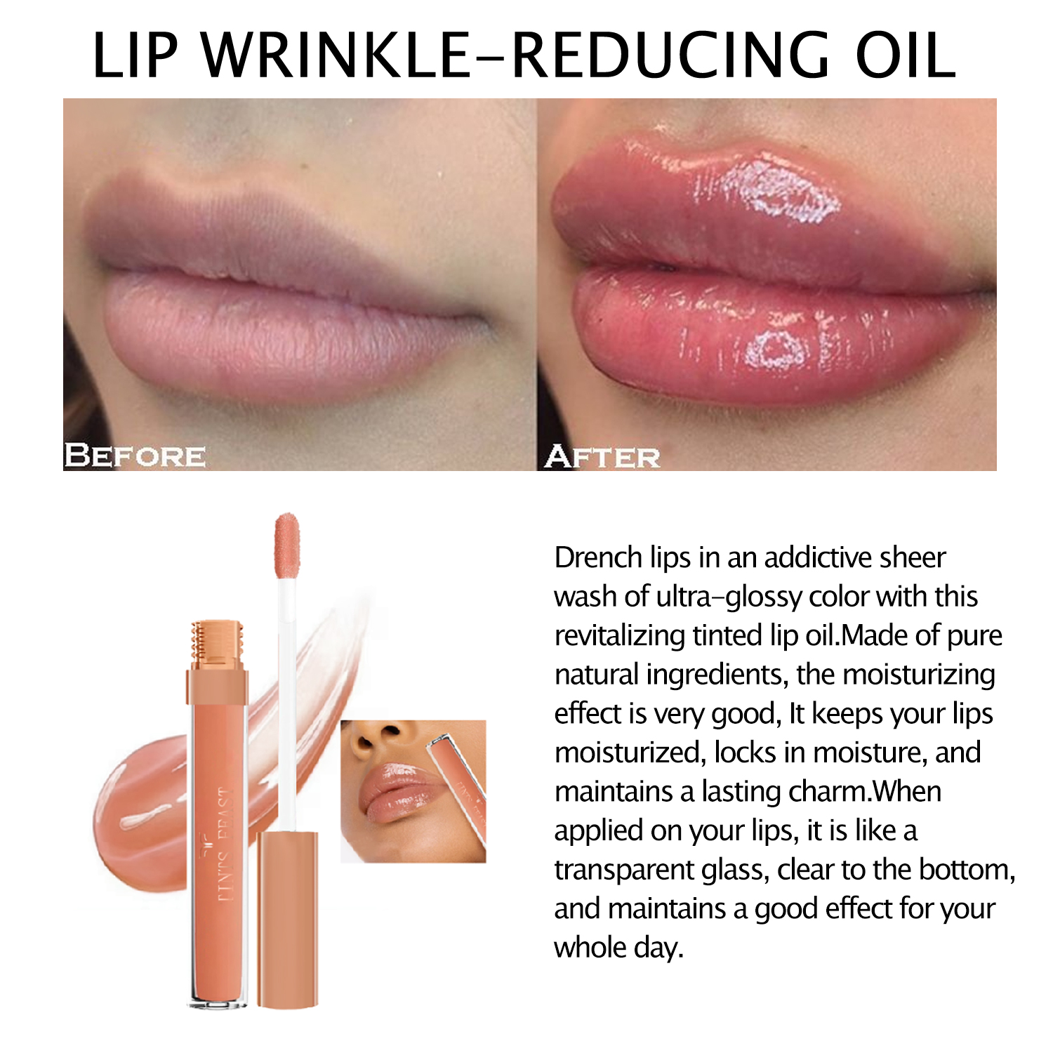 Hydratačn&iacute; velkoobchodn&iacute; vegansk&yacute; čist&yacute; olej na rty redukuj&iacute;c&iacute; vr&aacute;sky