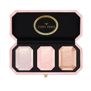M&agrave;u sắc logo t&ugrave;y chỉnh chất lượng cao L&acirc;u tr&ocirc;i 3 m&agrave;u Blush Highlight Palette